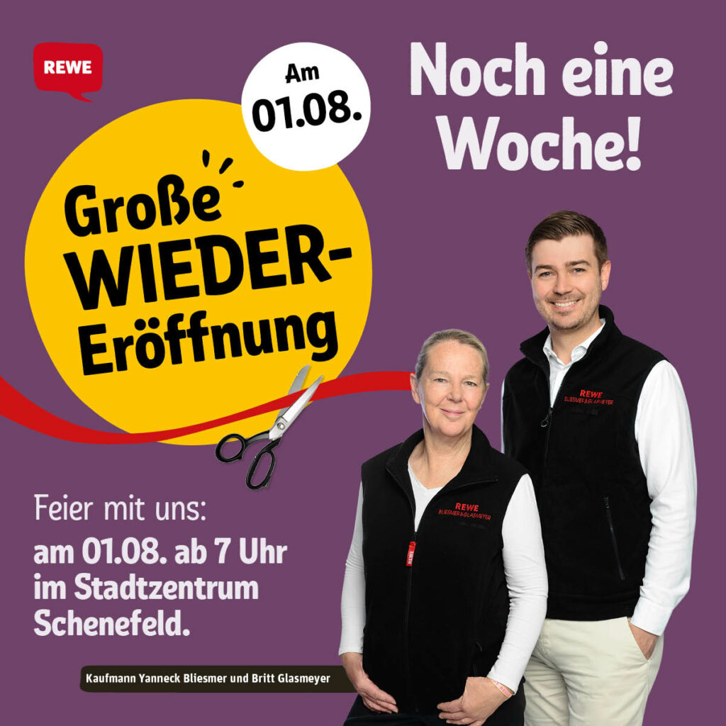 Noch eine Woche bis zur Wiedereröffnung